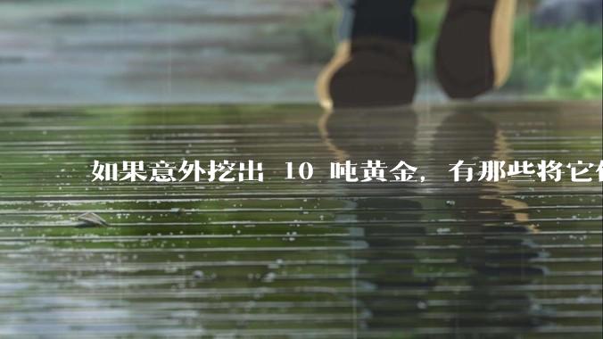如果意外挖出 10 吨黄金，有那些将它们洗白、正常使用的方法？